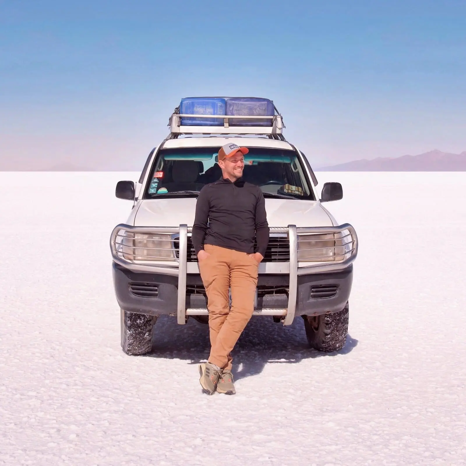 Daniel Tischer am Salar de Uyuni